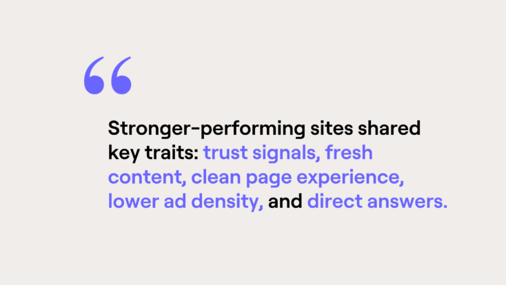 Stronger performing sites share key traits