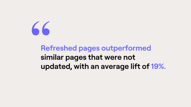 Google refresh analysis growth