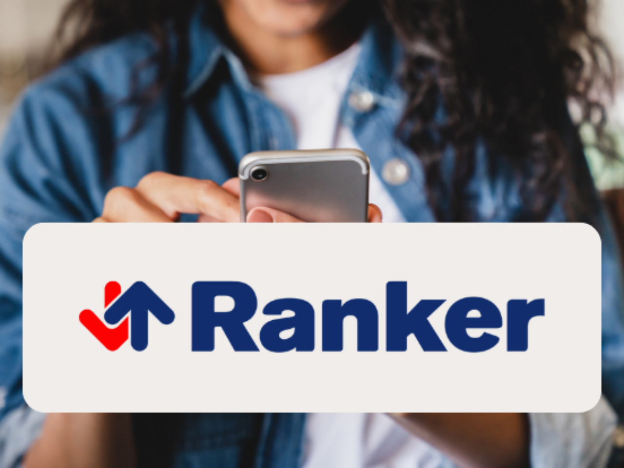 Ranker logo over a thumbnail of someone entering details into their smartphone